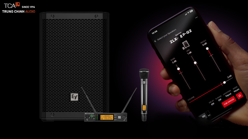 Hướng dẫn kết nối loa Electro-Voice ZLX-8P-G2 với micro và điện thoại để hát karaoke