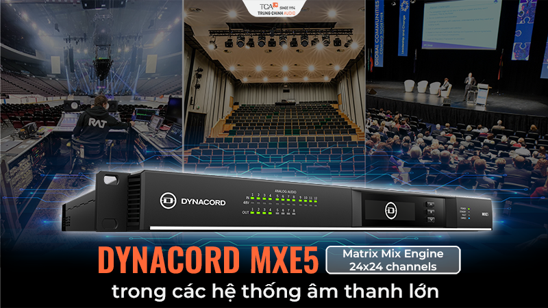 Vai trò của Dynacord MXE5 Matrix Mix Engine 24x24 channels trong các hệ thống âm thanh lớn