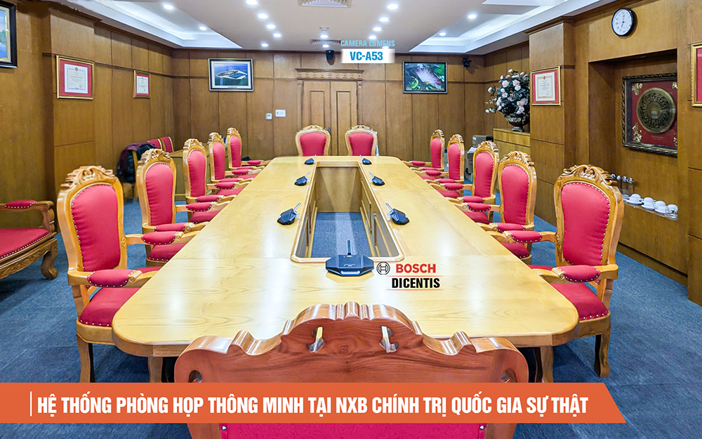 Lắp đặt hệ thống âm thanh phòng họp Bosch Dicentis tại Nhà xuất bản Chính trị Quốc gia Sự thật