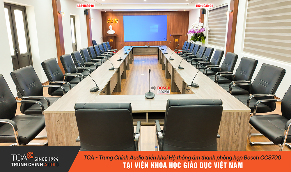 Hệ thống âm thanh phòng họp Bosch CCS700 tại Viện khoa học Giáo dục Việt Nam