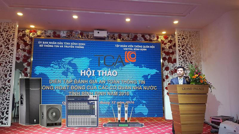 Lắp đặt dàn âm thanh hội trường phòng họp trực tuyến tại Cục viễn thông Bình Định