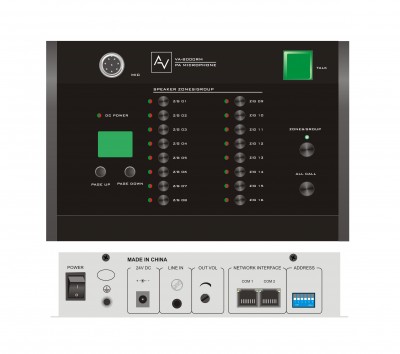 Voice Alarm Evacuation System Remote Paging MIC  AV VA-8000RM
