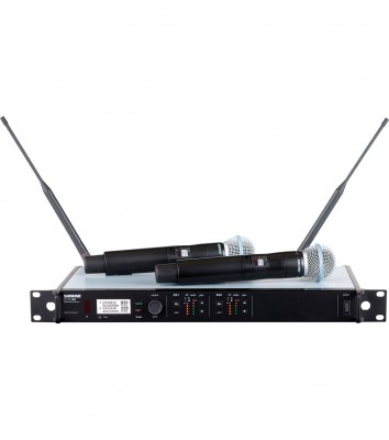 Bộ thu và phát đôi kèm micro không dây cầm tay Shure ULXD24D/B58