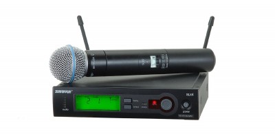 Bộ thu và và phát kèm micro không dây cầm tay Shure SLX24/Beta58