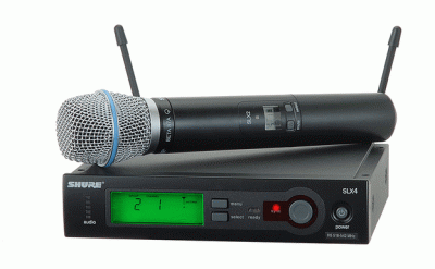 Bộ thu và phát kèm micro không dây cầm tay Shure SLX24A/Beta87