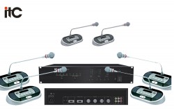 Hệ thống âm thanh hội thảo ITC TS-0604 128 micro có chức năng bỏ phiếu