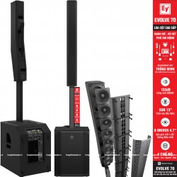 Loa EV EVOLVE 70 - Loa cột 2000W, hệ thống PA di động