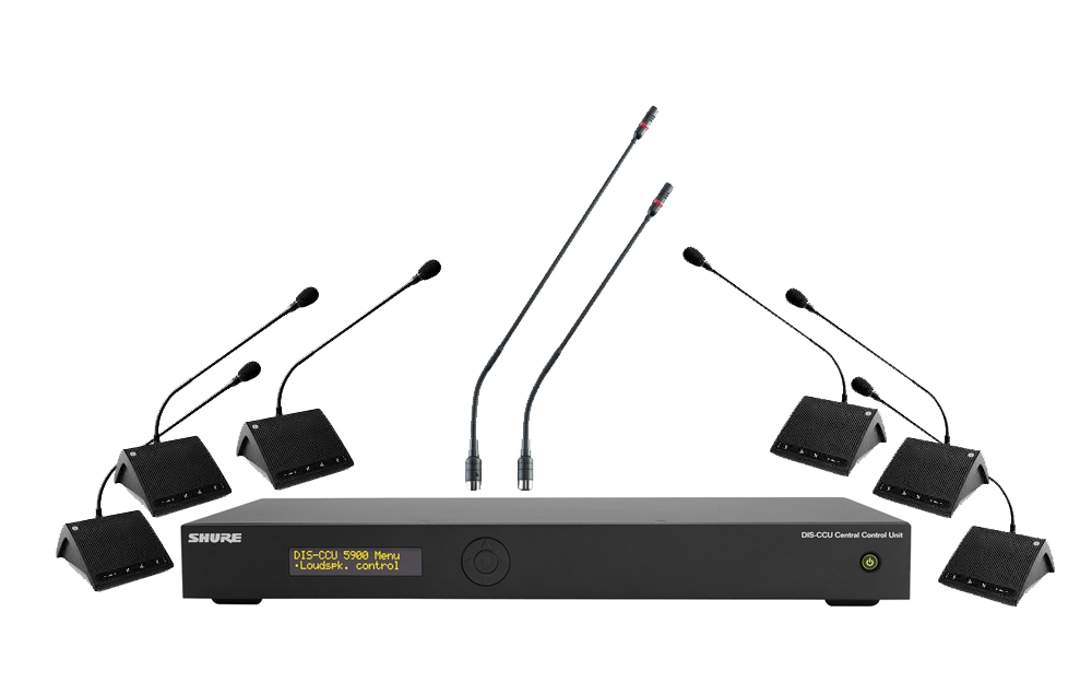 Hệ thống âm thanh hội thảo Shure DDS 5900 250 đại biểu chủ tịch